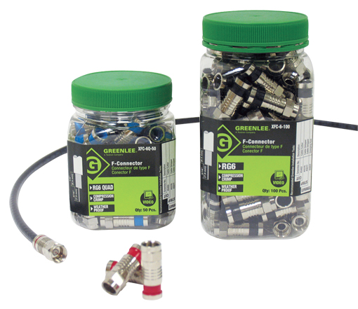 Greenlee F-Style compression Connectors