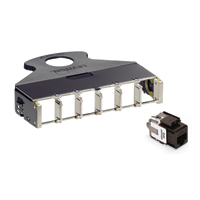 "Leviton 5RCMP-KIT Universal Opt-X Clamp Kit, single cable grommet (mounts to Rear Cable Manager)"