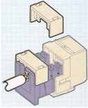 Place the dust caps over the terminated wires to ensure a secure connection and added strain relief.