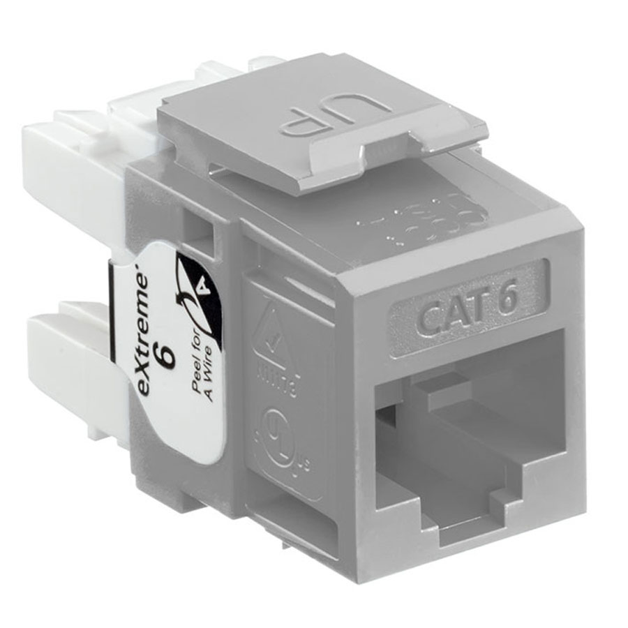 Leviton 61110-RG6 6+ QuickPort Category 6 Jack (Gray)