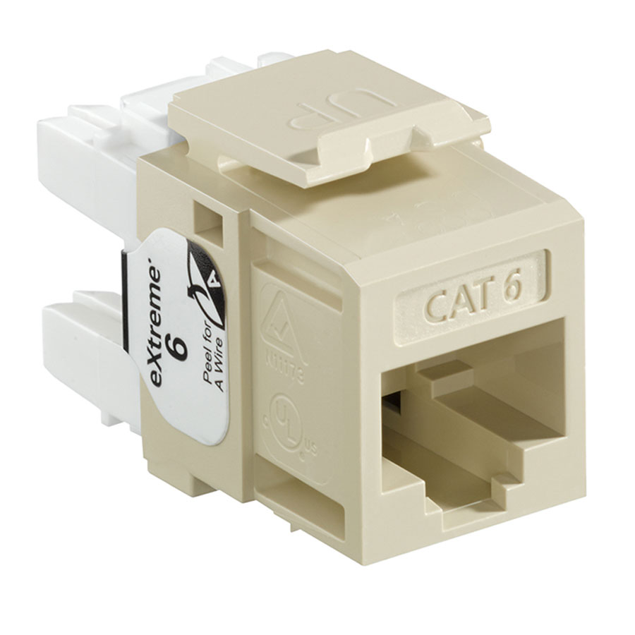 Leviton 61110-RI6 6+ QuickPort Category 6 Jack (Ivory)